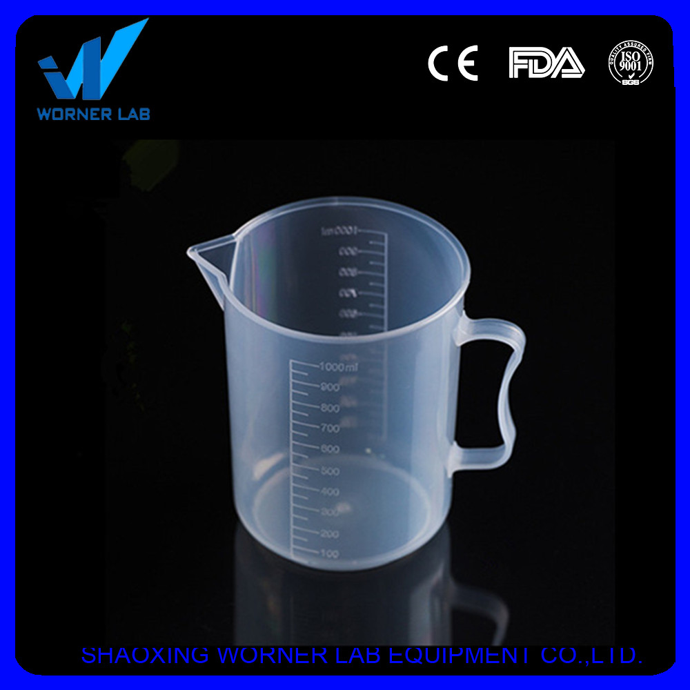 Various size of plastic graduated flask