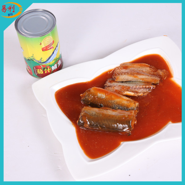 Printed tin 155g canned mackerel in chilli sauce