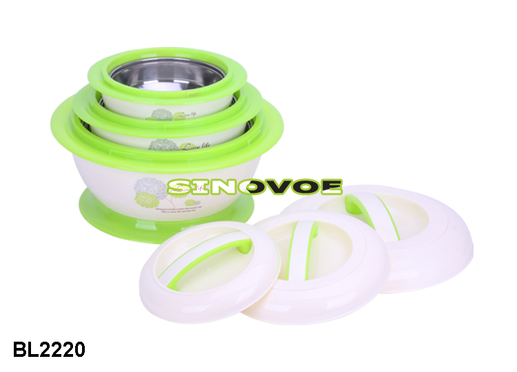 New Design 3pcs In One Plastic Hot Pot Thermos Food Warmer Container