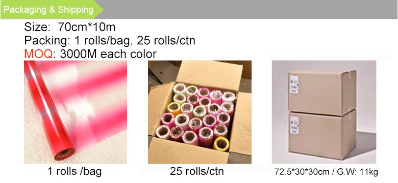 ファンシーデザインカラフルな装飾プラスチック包装ロールスロイス仕入れ・メーカー・工場