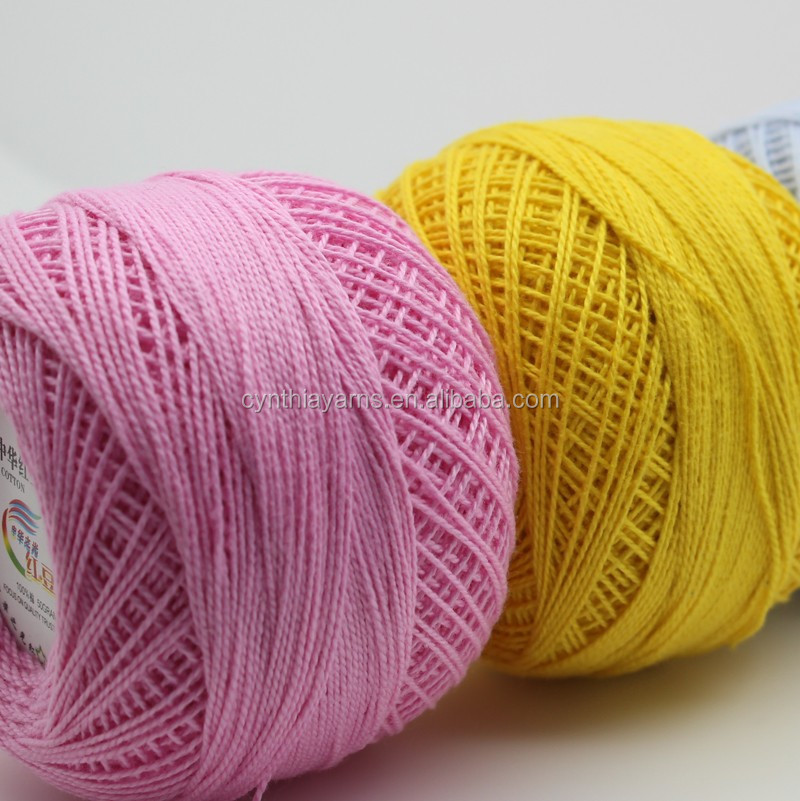 トップqalityかぎ針編み糸5 #手かぎ針編みニット綿糸でマルチカラー仕入れ・メーカー・工場