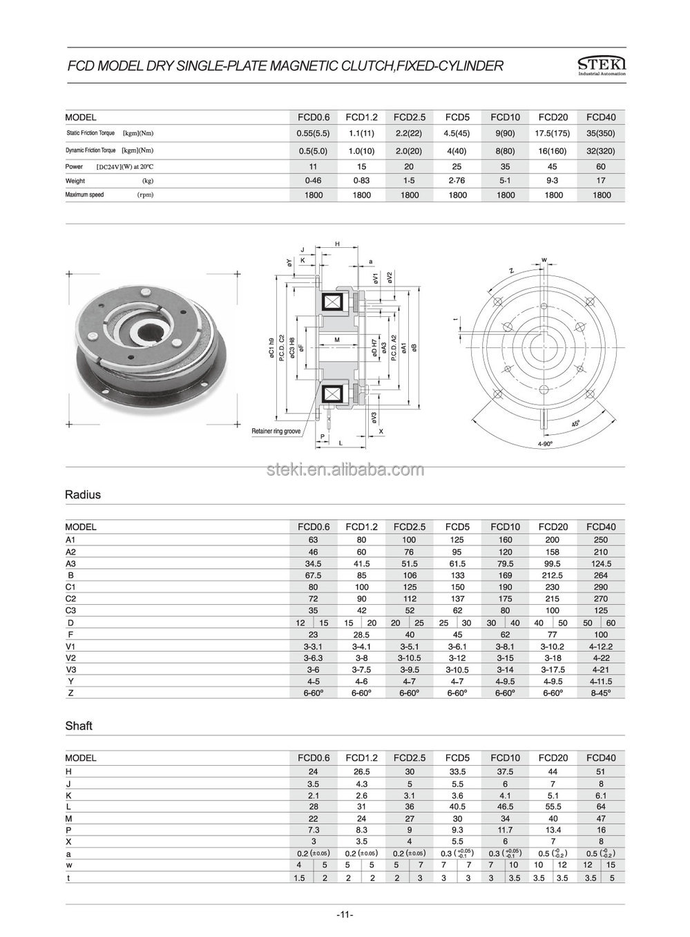 Fchsteki2015乾式単- プレート磁気クラッチ24vdc印刷機用問屋・仕入れ・卸・卸売り
