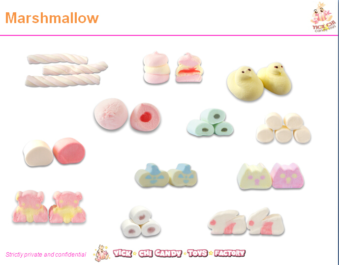 mini marshmallow, twristed marshmallow,filling marshmallow