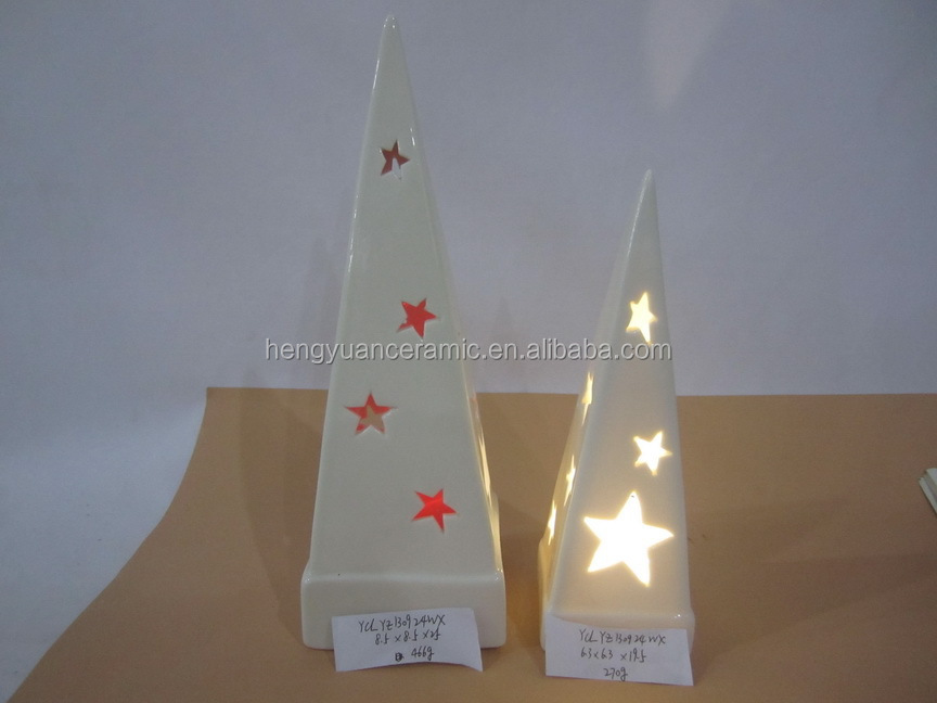 磁器クリスマスオーナメント白セラミックledライトクリスマスの装飾問屋・仕入れ・卸・卸売り