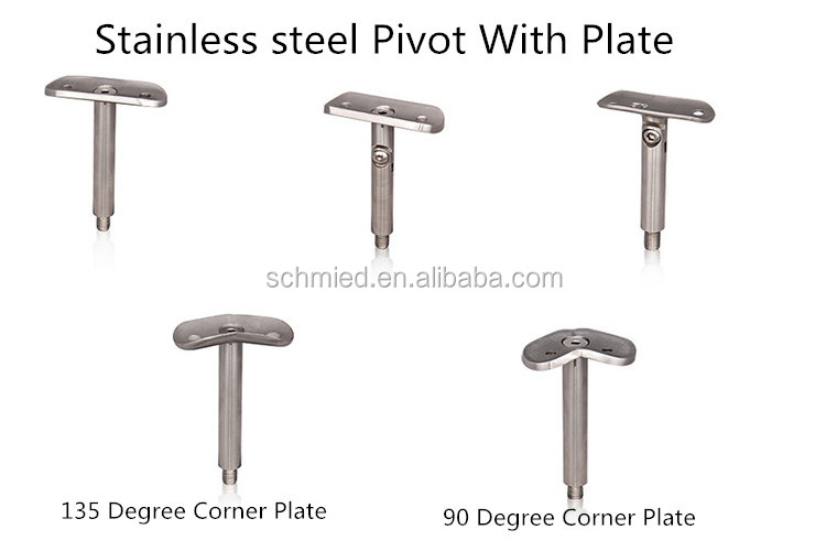 Ss/135度ピボットピンステンレス鋼プレート付き手すりブラケットと手すり手すり用コネクタ仕入れ・メーカー・工場