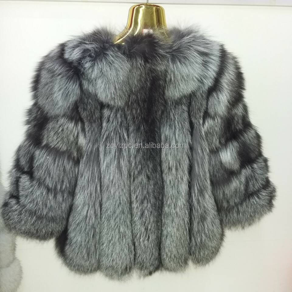 高品質の女性の冬の銀キツネの毛皮のジャケット仕入れ・メーカー・工場