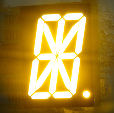 2.3 inch led sign ultra yellow 14 segment display 16 segment led 1 digit