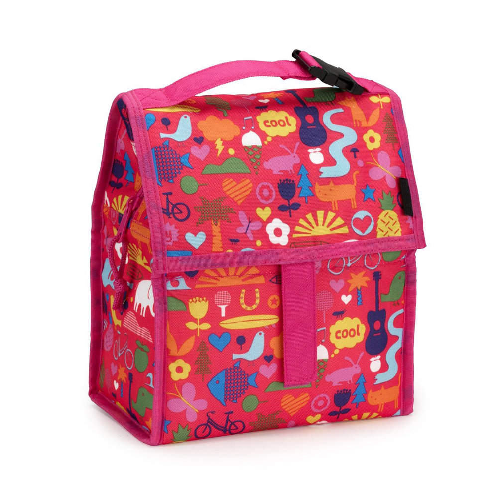 On Promotion Durable Custom Design Custom Shape Printed Pretty Collapsible Lunch Bag