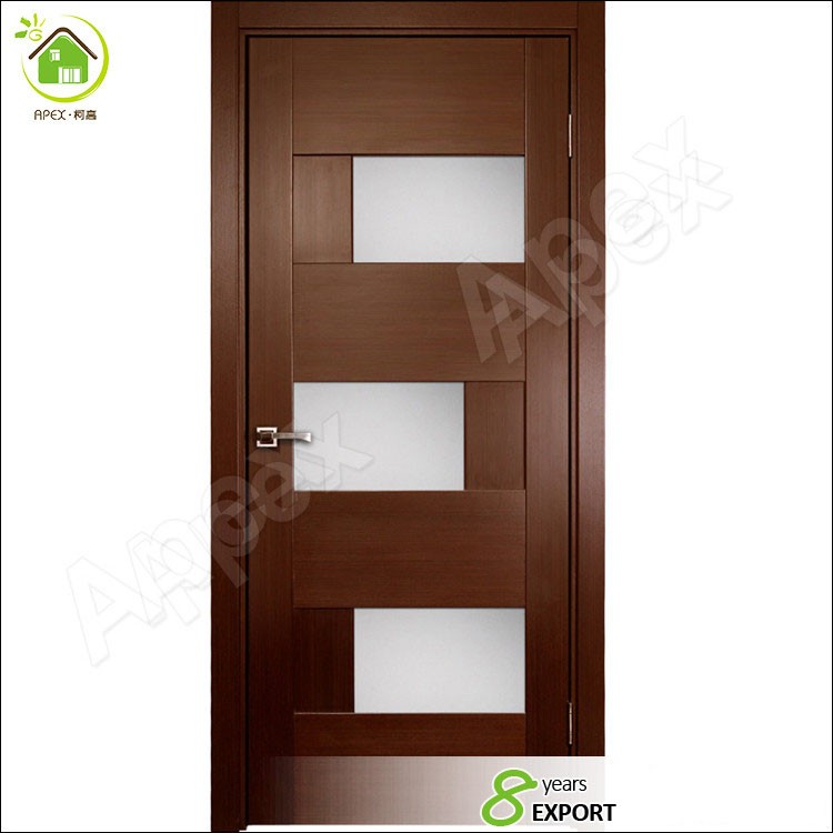 White Oak Craftsman Interior Glass Door Natural Wood Color Door
