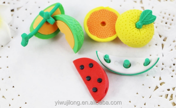 Hot sale Manufacturer 3D fruit shape eraser cute erasers pretty erasers問屋・仕入れ・卸・卸売り