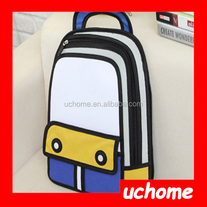 新製品uchome高品質のファッション卸売3dキャンバスのバックパックの袋仕入れ・メーカー・工場