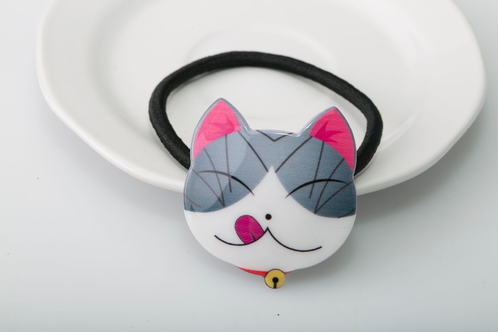 カラフルな猫形状ヘアアクセサリーかわいい子供ヘアゴムバンド動物漫画ヘアバンド仕入れ・メーカー・工場