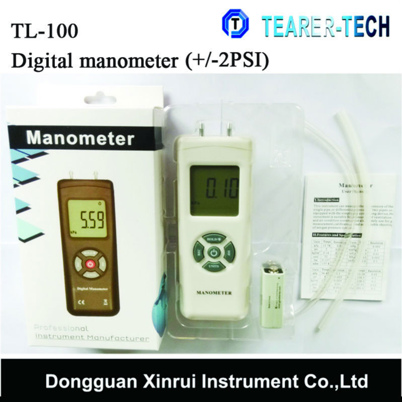 プロのデジタル圧力計のゲージ差動空気圧tl-100( 2psi)仕入れ・メーカー・工場