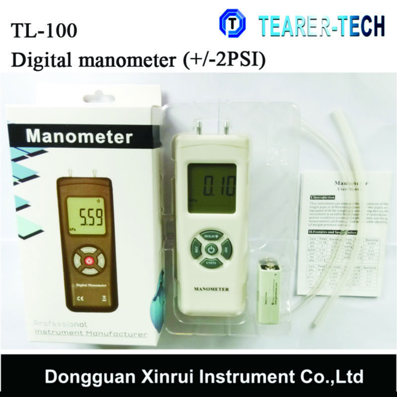 ポータブルデジタル圧力計の圧力計精度大型液晶を搭載した( 2psi)仕入れ・メーカー・工場