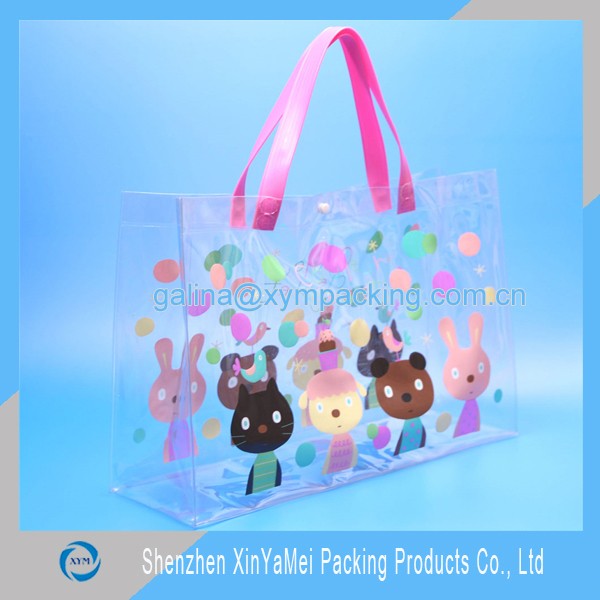 wholesale customized makeup gift toiletry ziplock pvc shopping bag