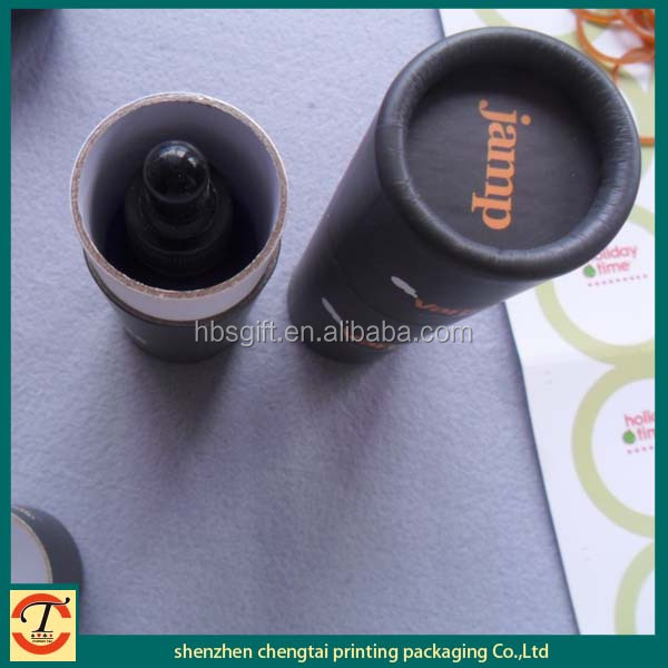 paper box for red wine 2014 , round wine tube box with custom design