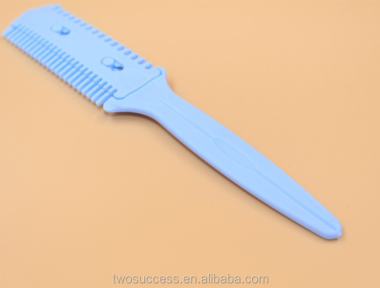 Multifuntional ABS Blue color cool Swiss Army knife hair comb (2).jpg