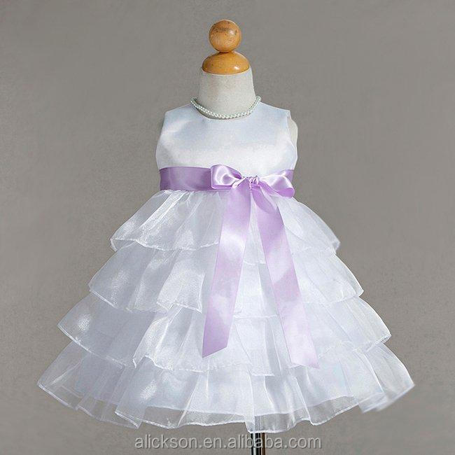 夜会服の袖なしフェッチスクープbowsknot小さな女の子のフラワーガールのドレス問屋・仕入れ・卸・卸売り