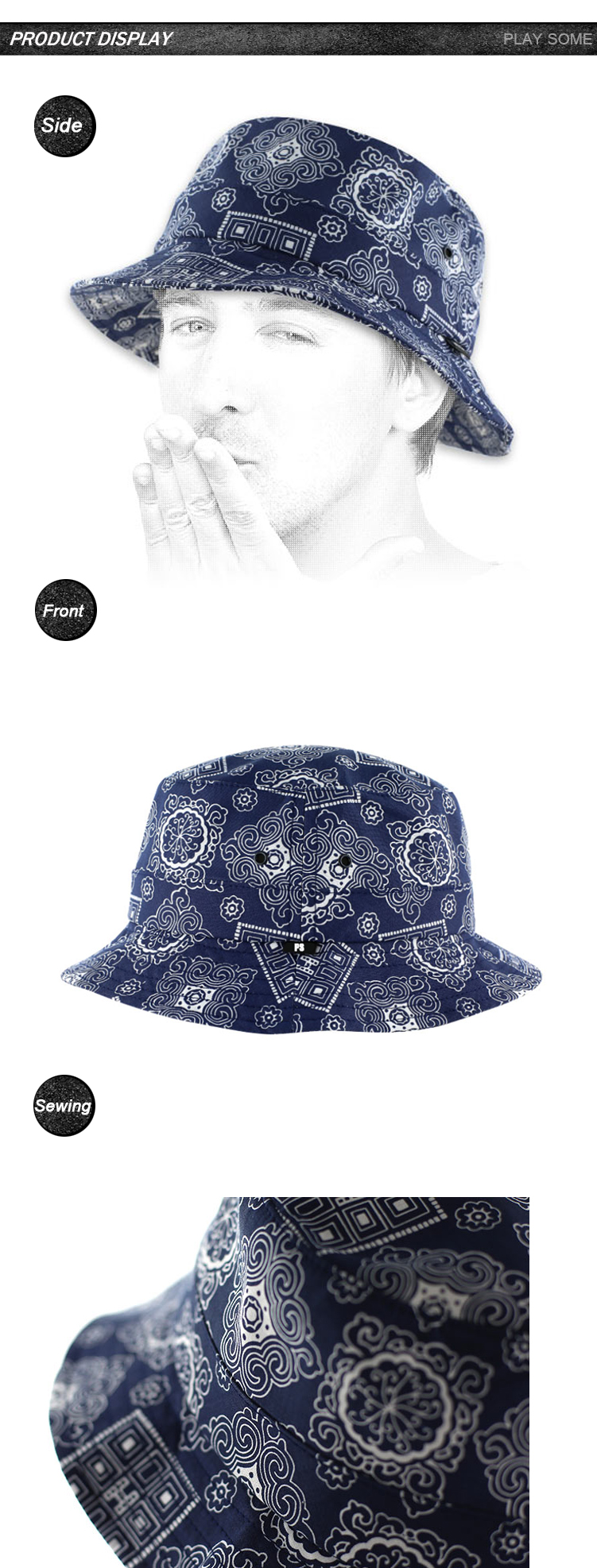 シンプルクールなスタイル2015綿100％メンズバケツの帽子卸売仕入れ・メーカー・工場
