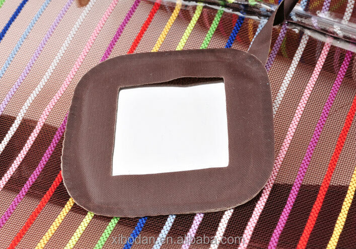 カラフルメッシュ2014年farbric熱い販売の昇進のミラーを持つ化粧品ケース問屋・仕入れ・卸・卸売り