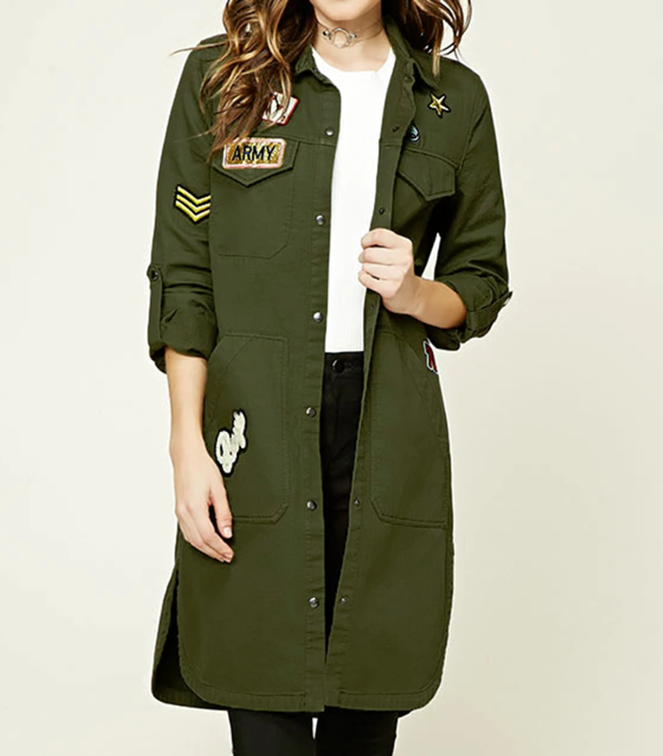 army green shirt jacket womens