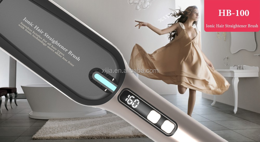 最低価格新しい到着美しいスター髪ストレートブラシ自動電気ヘアカーラー 問屋・仕入れ・卸・卸売り