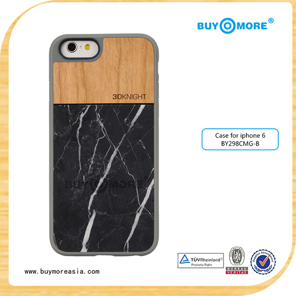 大理石木材ホットハンドメイド20156ケースiphone用天然木のケースのためのリンゴ木材大理石のケースiphone用66soem卸売仕入れ・メーカー・工場