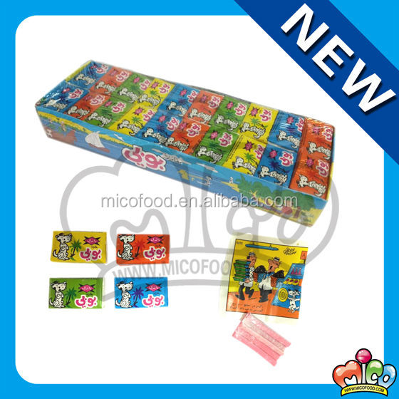 5g square bubble gum with comic paper