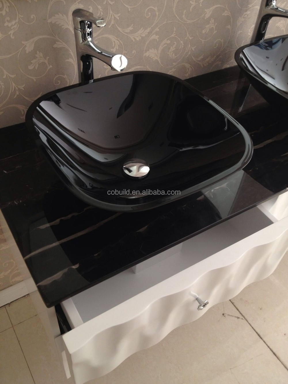 2017 nuevo diseño de muebles de baño con armario con espejo, doble ...
