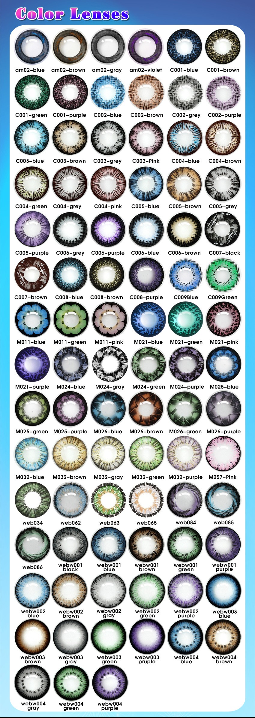 2017 Cheap Price Toric Color Contact Lenses Korea Big Eyewear Charming