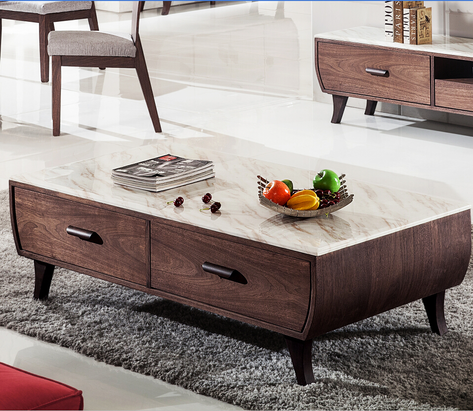 Moderne vintage landelijke stijl marmeren salontafel marmeren ... Ontwerp salontafel woonkamer