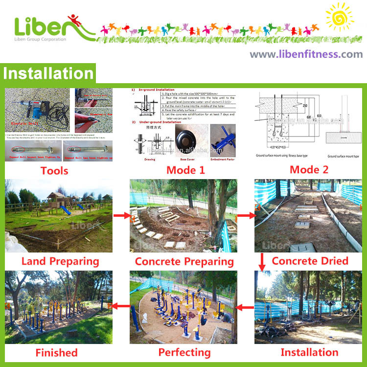installation guide from outdoor fitness equipment manufacturer