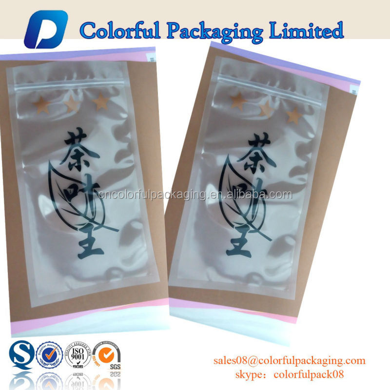 2014Tea heal seal bag /clear promotional zip tea bag/Zipper tea bag