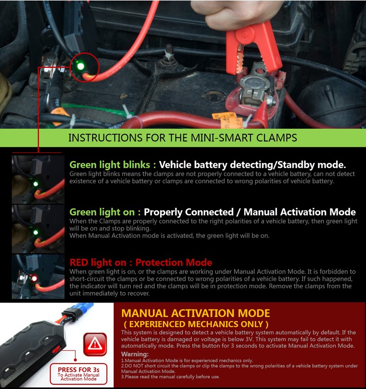 Super Start Jump Starter Manual Solar Car Pocket Power Jump Starter