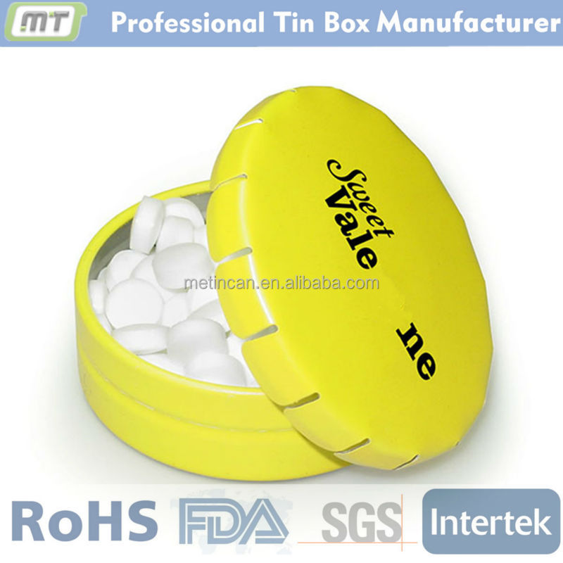 high quality small metal click clack mint tin box, mint tin
