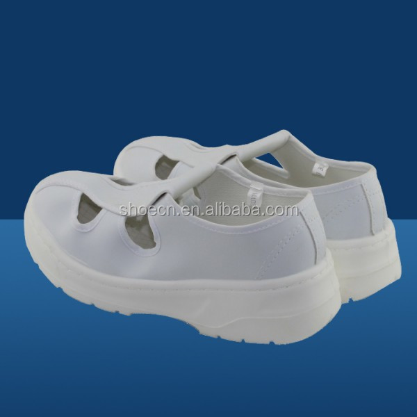2014年熱い販売の高品質のホワイトカラー4穴帯電防止労働者の使用のための靴問屋・仕入れ・卸・卸売り