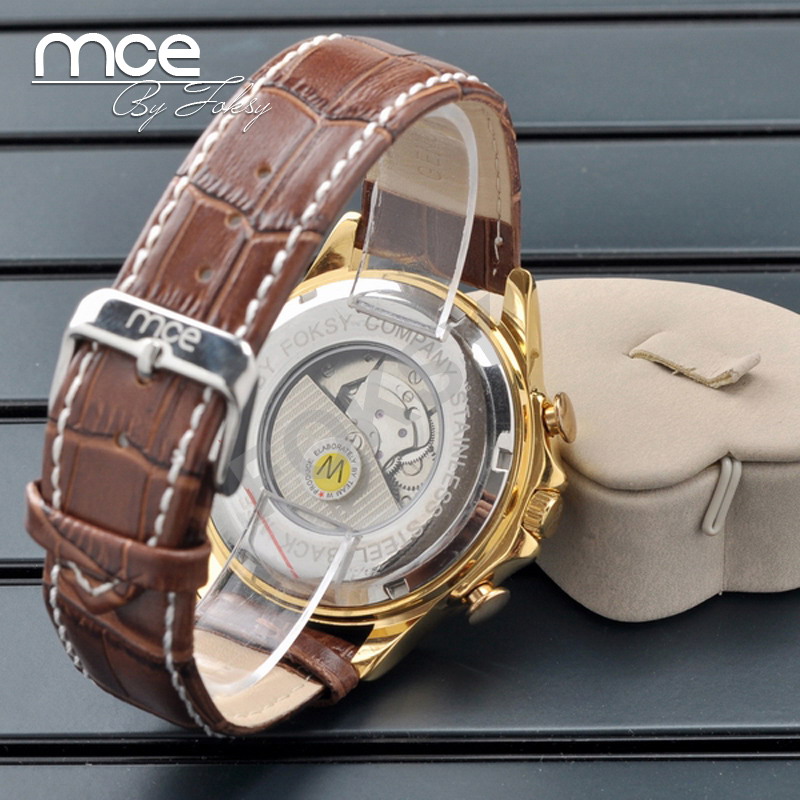MCEブランドファッション自動防水レザーメカニカル腕時計 01-0060324問屋・仕入れ・卸・卸売り