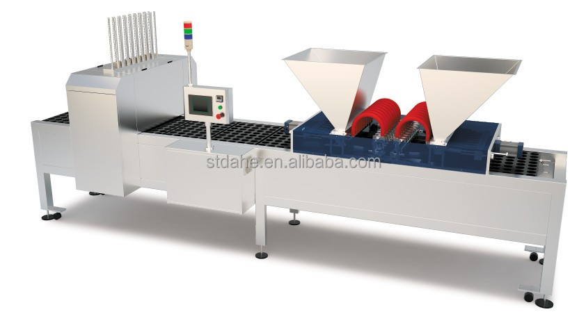 Automatic cupcake maker, dough filling machine and cup filling 2 in 1 machine