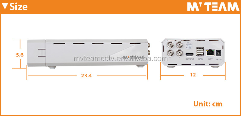 1080H AHD TVI CVI Analog IP Hybrid DVR Recorder 4CH HD Mini DVR