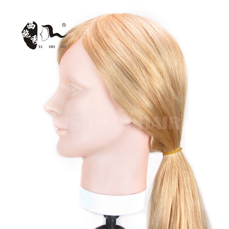サロンライトブロンド色100%人毛マネキン人形トレーニングヘッド練習ヘッド卸売仕入れ・メーカー・工場