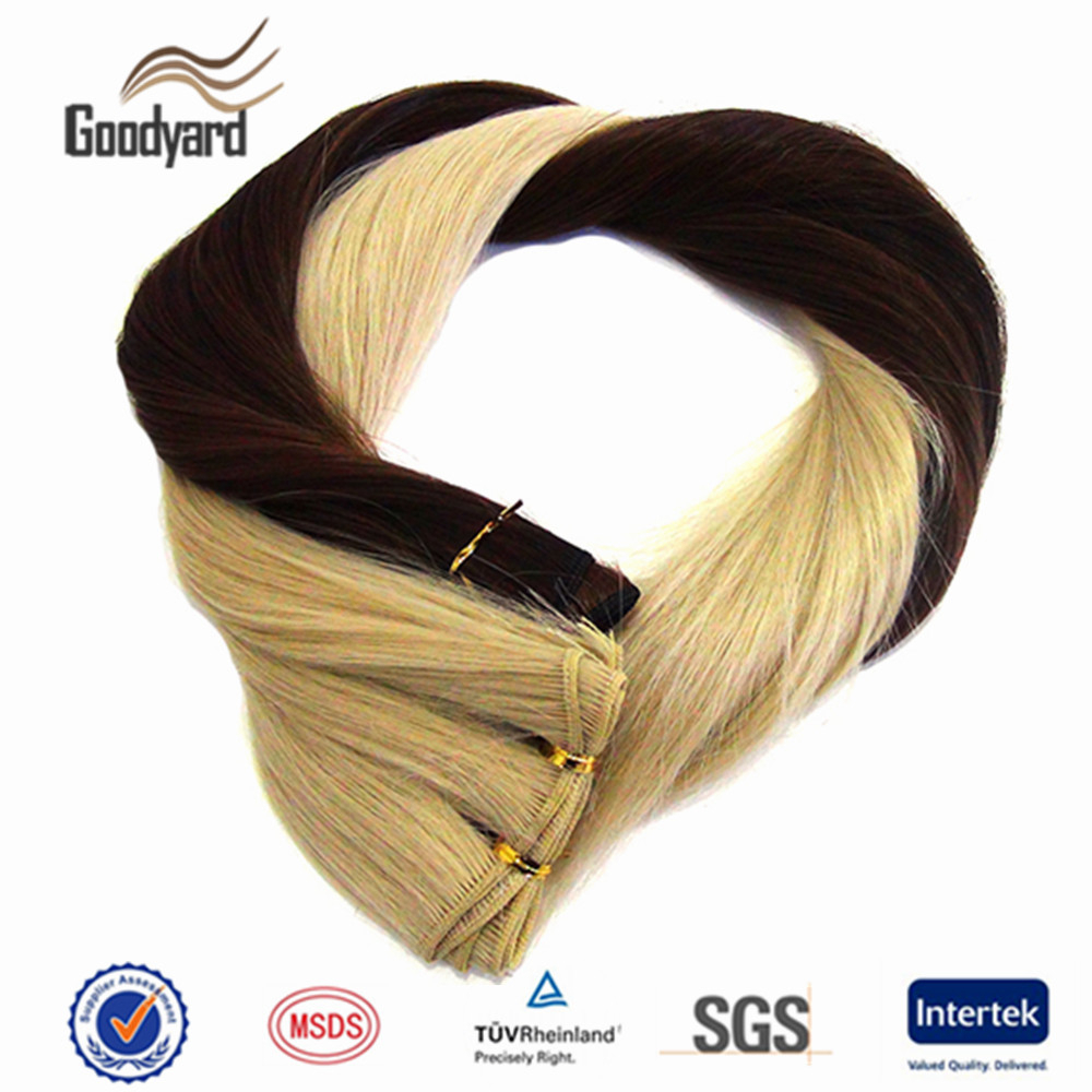 fashion hair weaving colored synthetic hair weft 100% heat