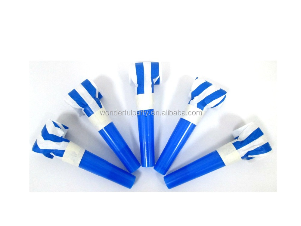 brilliant blue stripe blowout paper kid stage noise makers