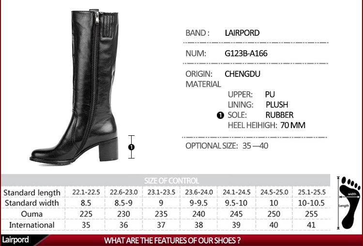 2016新しいファッション無料サンプル卸売ブロックハイヒールラバーソール中国サプライヤー長い靴女性仕入れ・メーカー・工場