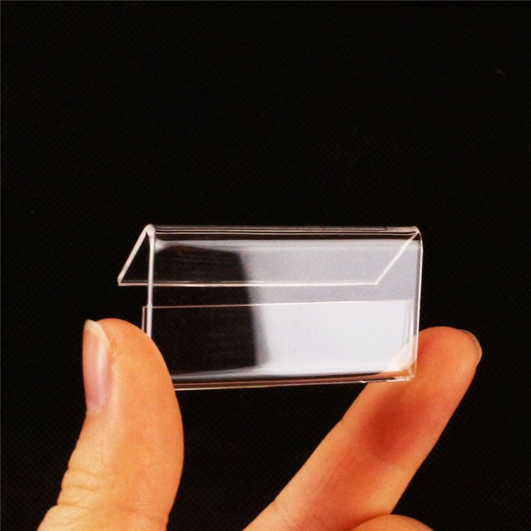 Mini Sign Display Holder Price Card Tag Label Stand 4cm X 2cm Acrylic