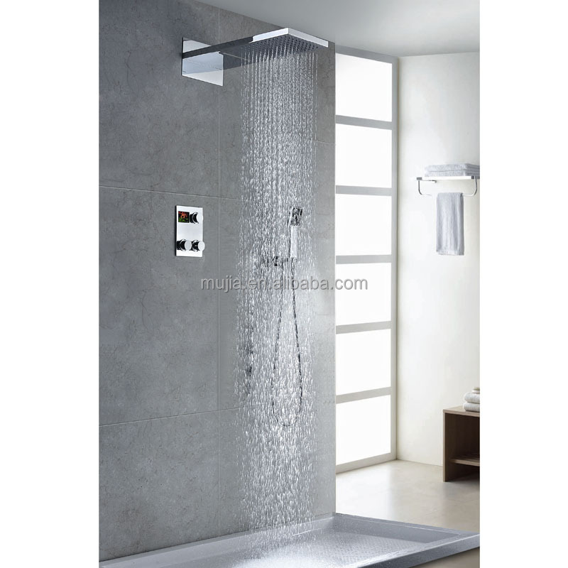 降雨恒温ウォールマウントデジタルディスプレイの浴室のシャワーのセット問屋・仕入れ・卸・卸売り