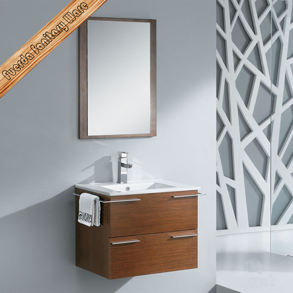 600mm Small White Hung Solid Wood Bathroom Cabinet Vanity