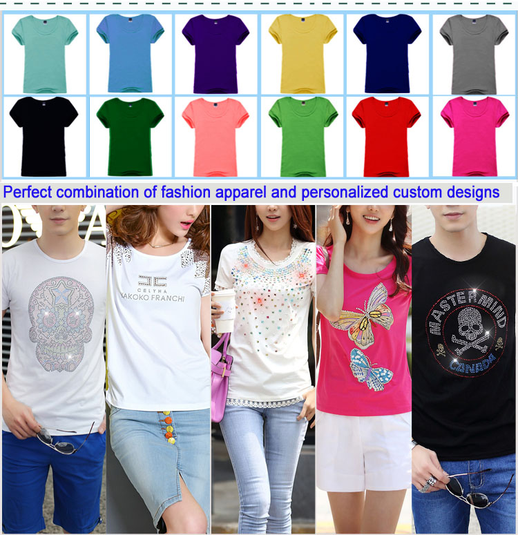 美しい乳がんピンクリボンホットフィックスラインストーン女性のtシャツ、 中国100綿のtシャツメーカー仕入れ・メーカー・工場