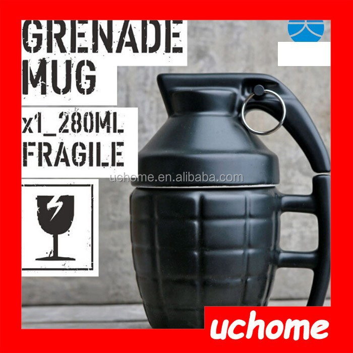 新しいスタイルの高品質uchome2015customedグレネードコーヒーマグとカップ、 パーソナライズカップグレネード仕入れ・メーカー・工場