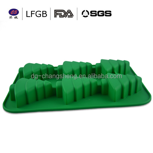Custom design tree shape silicone cake mould for Christmas cake decoration