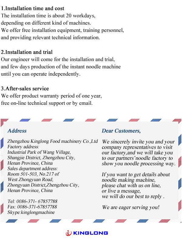 2014 factory selling automatic fried instant noodle production line
